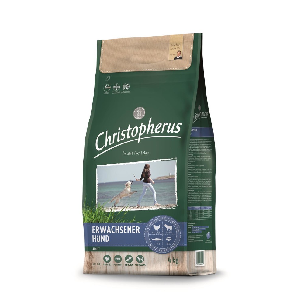 CHRISTOPHERUS Trockenfutter ERWACHSEN Geflügel Lamm Ei Reis für Hunde