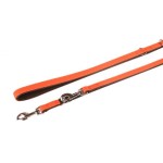 KARLIE Führleine VINTAGE Leder Mandarine 22mm 200cm...