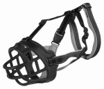 TRIXIE Maulkorb MUZZLE FLEX Silikon L-XL schwarz für Hunde (Berner Sennenhund)