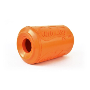 SODAPUP Spielzeug CAN TOY Kautschuk Orange Small 6,5 x 4cm für kleine Hunde