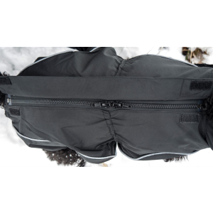 DOGBITE Regenjacke MATT Fexible-System schwarz Mantel für Hunde 50cm