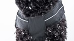 DOGBITE Hunderegenjacke MATT Fexible-System schwarz Mantel für Hunde 65cm
