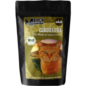BLACK CANYON Nassfutter CORDILLERA Adult BIO-Rind Quinoa & Kürbis für Katzen