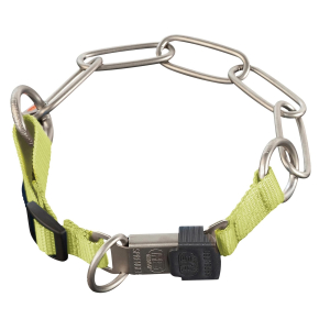 SPRENGER Halsband HALSKETTE verstellbar 65-70cm ClicLock  für Hunde lemon green