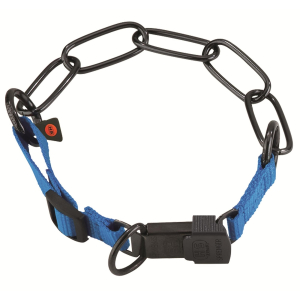 SPRENGER Halsband HALSKETTE verstellbar 70-75cm ClicLock für Hunde cyan