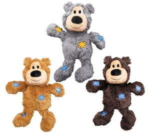 KONG® Spielzeug KONG DOG Plüsch WILD KNOTS strapazierfähig BÄR für Hunde 24 cm