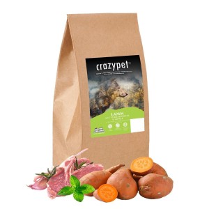 CRAZYPET® Trockenfutter LAMM Süßkartoffel kleine Rasse getreidefrei für Hunde