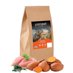 CRAZYPET® Trockenfutter HUHN mit Süßkartoffel getreidefrei für Hunde
