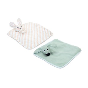 BEEZTEES Spielzeug PUPPY Cuddle Cloth Dimpie Schmusetuch pink/mint für Hunde