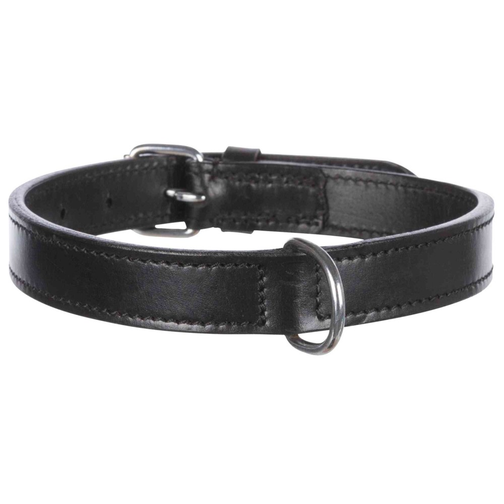 Leren Halsband van luxe Buffelleer - Zwart - Smulders Diervoeders