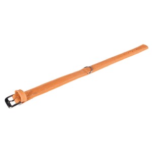 KARLIE Halsband BUFFALO Kalbsleder 55cm 30mm Farbe Hellbraun genäht für Hunde