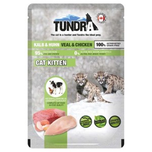 PRO PET Nassfutter TUNDRA CAT KITTEN Kalb & Huhn getreidefrei 85g für Katzen
