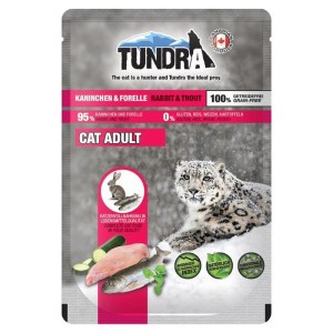 PRO PET Nassfutter TUNDRA CAT Kaninchen & Forelle getreidefrei 85g für Katzen