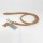 Savelli-Pet Leine feinstes Echtleder geflochten Rundgewebe 118,5 cm für Hunde