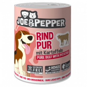 PRO PET Nassfutter JOE & PEPPER Rind Pur mit Kartoffeln für Hunde