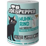 PRO PET Nassfutter JOE & PEPPER Huhn & Rind mit Möhren für Katzen 400g