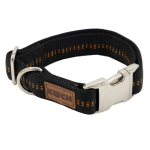 KOCH Halsband PREMIUM ALU-KLICK mit Kennfäden 20mm 35-55cm gepolstert für Hunde