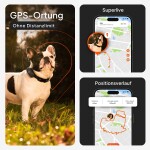 WEENECT Sicherheit kleinste GPS-Tracker XS mit 1-Sek-Live Tracking für Hunde