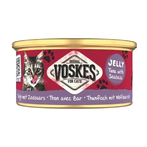 VOSKES Nassfutter JELLY Thunfisch mit Wolfsbarsch 85g grainfree für Katzen