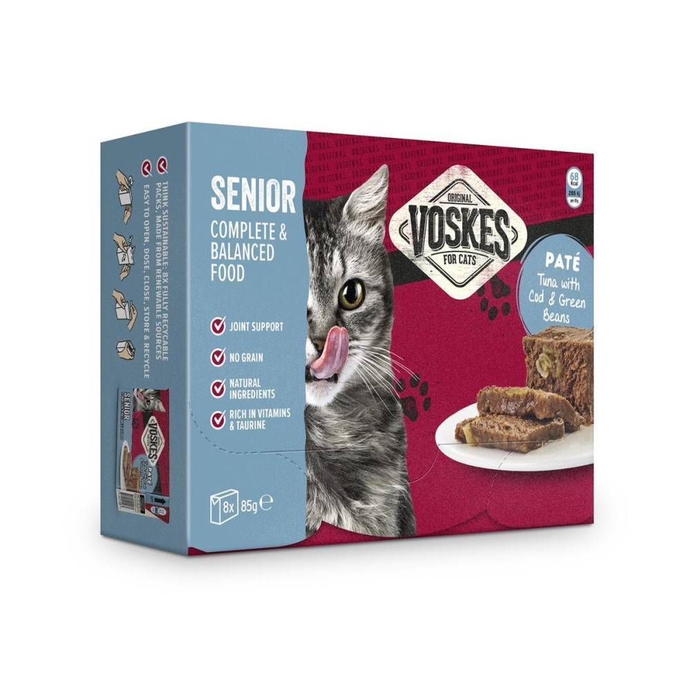 VOSKES Nassfutter PAT Tuna with Cod & green Beans Senior grainfree f, 1,39