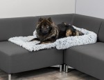 TRIXIE Polster-Schondecke HARVEY Langhaar-Plüsch weiß-schwarz für Hunde