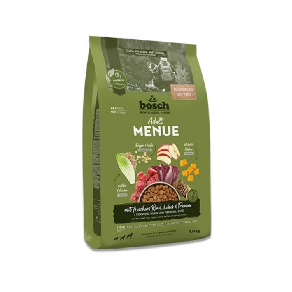 BOSCH Trockenfutter HPC Adult MENUE mit Rind Leber & Pansen fr Hunde, 6,95