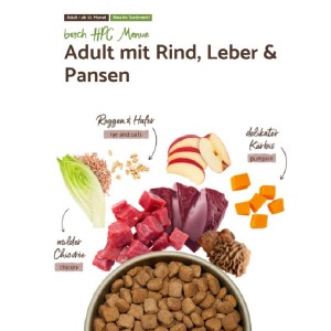 BOSCH Trockenfutter HPC Adult MENUE mit Rind Leber & Pansen fr Hunde, 6,95