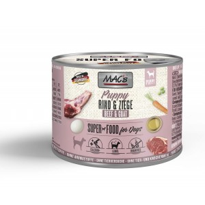 MAC'S Nassfutter PUPPY Rind & Ziege 90% Fleischanteil getreidefrei f, 1,49