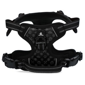 HOFMAN ANIMAL CARE Geschirr Spotted! No Pull Dunkelgrau Anti-Zug-Ring für Hunde