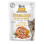 BRIT Katzennassfutter FILLETS IN GRAVY Salmon & Tuna...