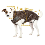 DOGBITE Regenjacke FLEXIBLE SYSTEM Schwarz Mantel für Hunde