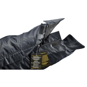 DOGBITE Regenjacke FLEXIBLE SYSTEM Schwarz Mantel für Hunde 30cm