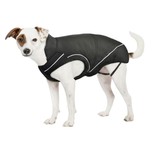 DOGBITE Regenjacke FLEXIBLE SYSTEM Schwarz Mantel für Hunde 30cm