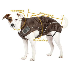 DOGBITE Regenjacke FLEXIBLE SYSTEM Braun Mantel für Hunde 30cm