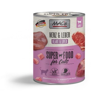 MAC'S Nassfutter CAT HERZ und LEBER hoher Fleischanteil fr Katzen - , 1,55