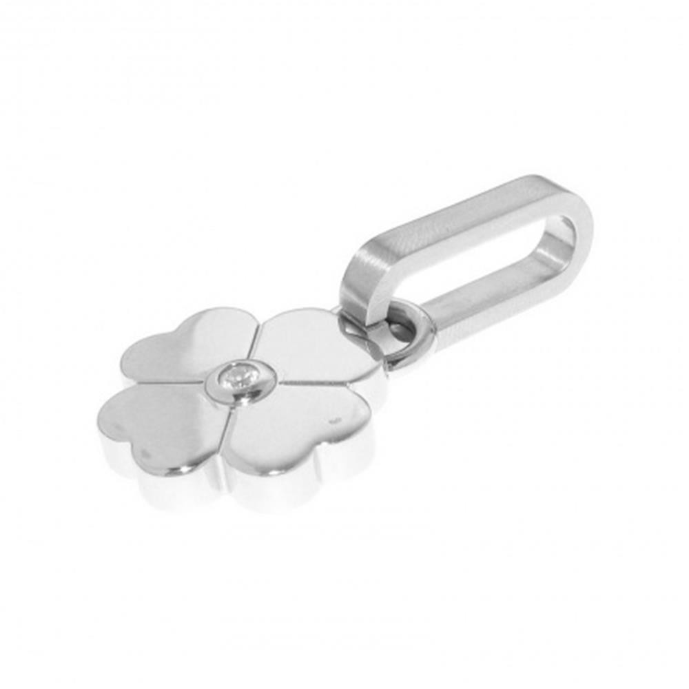MAGNETIX Wellness Halsband-Anhnger KLEEBLATT Edelstahl ZIRKONIA fr ,  39,00
