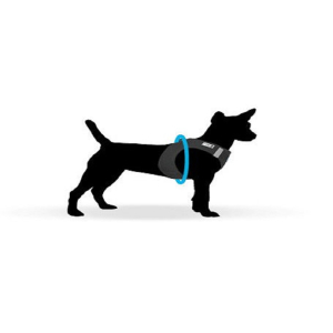 CURLI Brustgeschirr Plush Vest AIR-MESH skyblue für Hunde M (41 - 45cm)