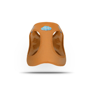 CURLI Brustgeschirr Plush Vest AIR-MESH orange für Hunde 3XS (22 - 26cm)