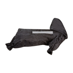 KARLIE Regenjacke SAFETY schwarz Mantel mit Füße für Hunde 26cm