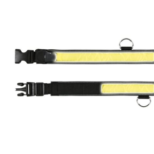 TRIXIE Leuchthalsband SAFER LIFE FLASH HALSBAND schwarz/gelb 40-55cm für Hunde