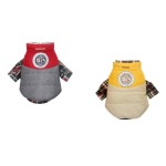 KARLIE Jacke TOUCHDOG COLLEGE JACKET 2in1 gelb-beige für Hunde