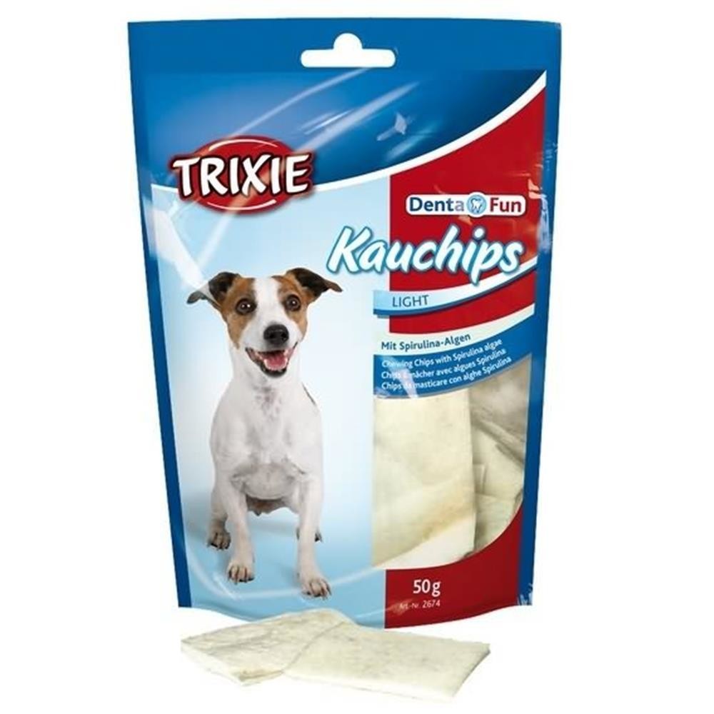 TRIXIE Kauartikel DENTA FUN Kauchips mit SpirulinaAlgen für Hunde