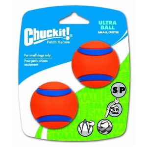 CHUCKIT Spielball ULTRA BALL Kautschuk 2er Pack 5cm S robust für Hunde