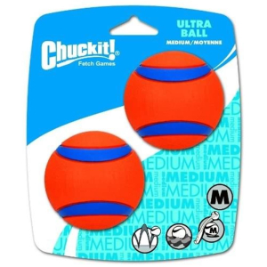 CHUCKIT Spielball ULTRA BALL Kautschuk 2er Pack 6cm M robust für Hunde