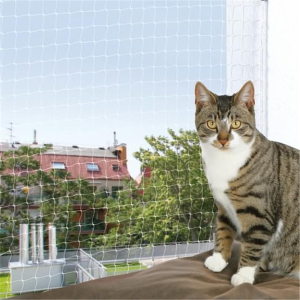 TRIXIE Monofil-Garn SCHUTZNETZ tranparent für Katzen 4mx3m
