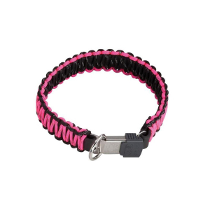 SPRENGER Halsband PARACORD schwarz/pink ClicLock Verschluss für Hunde 30cm
