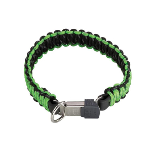 SPRENGER Halsband PARACORD HALSBAND schwarz/grün ClicLock Verschluss für Hunde