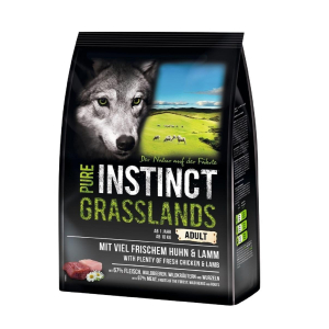 SAGAFLOR Trockenfutter PURE INSTINCT Grasslands Huhn und Lamm für Hunde 1kg