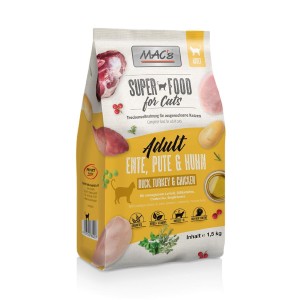 MAC'S Trockenfutter CAT ADULT Ente Pute & Huhn getreidefrei für Katze ...