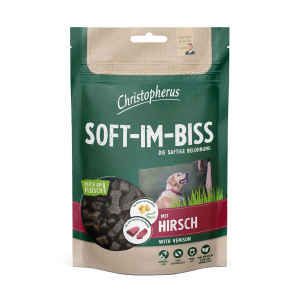 CHRISTOPHERUS Snacks SOFT-IM-BISS mit Hirsch 125g getreidefrei für Hunde